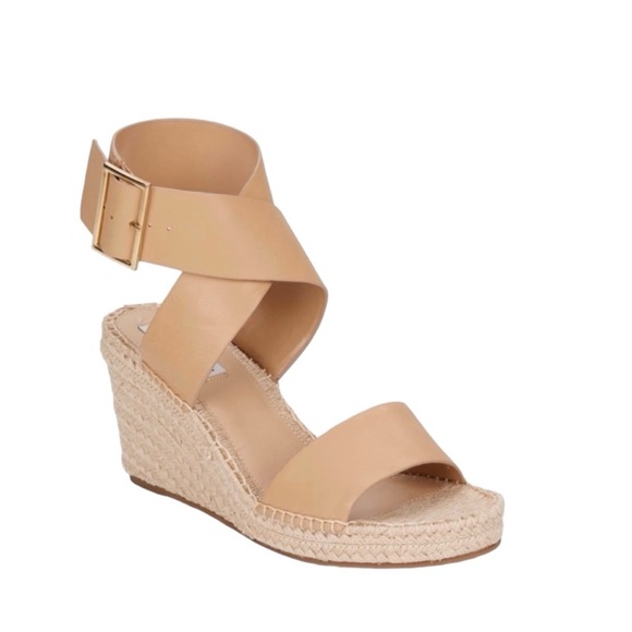 Steve Madden Shoes - Steve Madden Radli Nude Ankle Strap Espadrilles Wedge Sandals Size 9.5 NWT